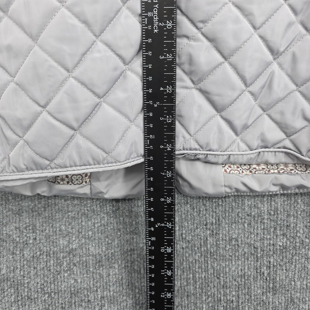Adrienne Vittadini Vest Womens 1X Gray Quilted Puffer Zip Front Lined Warm - Picture 4 of 9